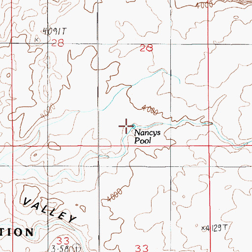 Topographic Map of Nancys Pool, UT