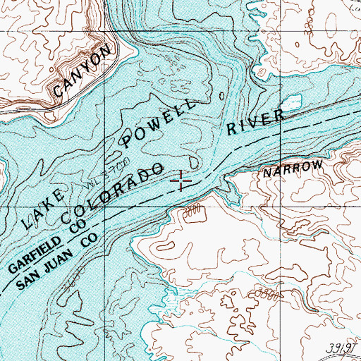 Topographic Map of Narrow Canyon, UT