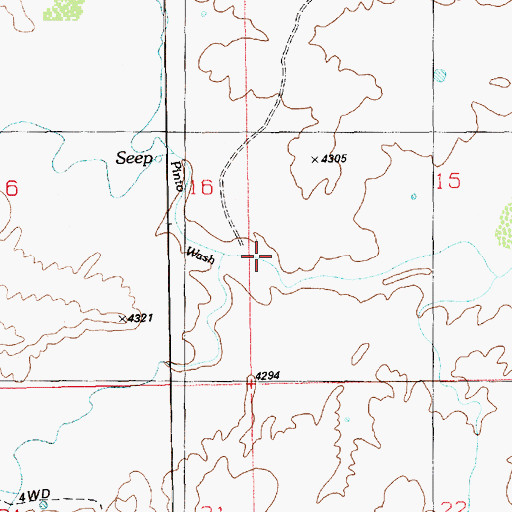 Topographic Map of Nash Wash, UT