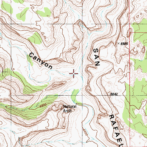 Topographic Map of Nates Canyon, UT