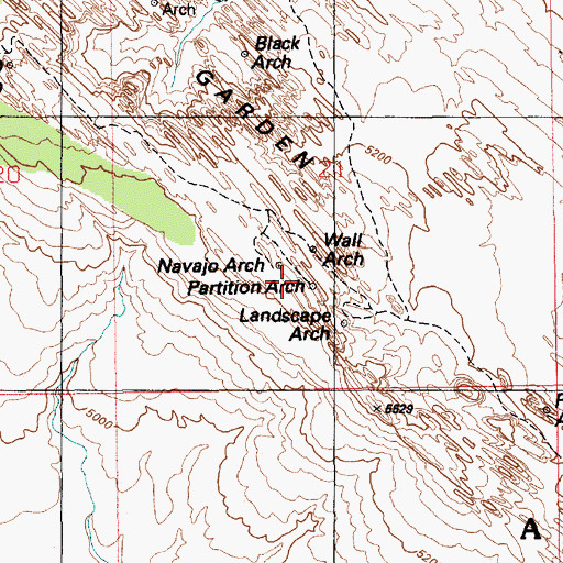 Topographic Map of Navajo Arch, UT