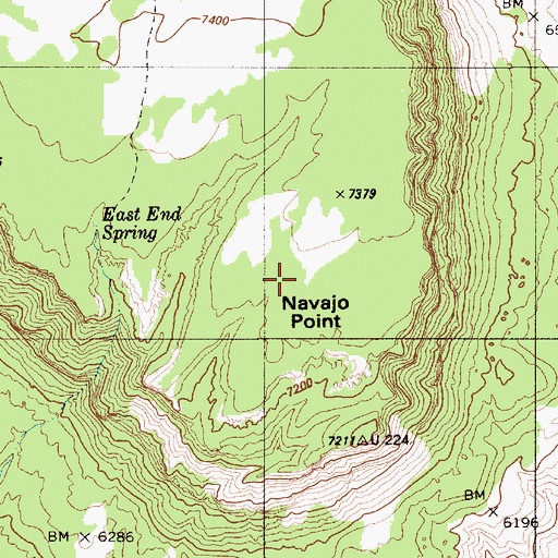 Topographic Map of Navajo Point, UT