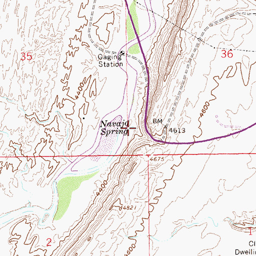 Topographic Map of Navajo Spring, UT
