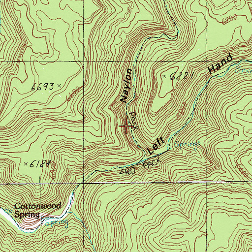 Topographic Map of Naylon Canyon, UT