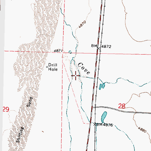 Topographic Map of Negro Mag Wash, UT