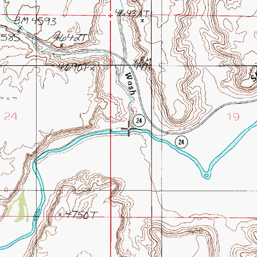 Topographic Map of Neilson Wash, UT