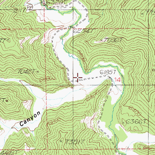 Topographic Map of Nelson Canyon, UT