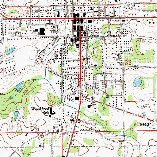 Topographic Map of Luverne First Assembly of God Church, AL