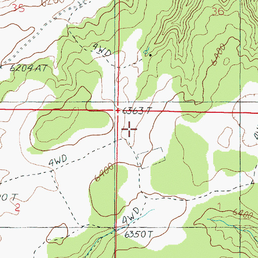 Topographic Map of Nephi Ranch, UT
