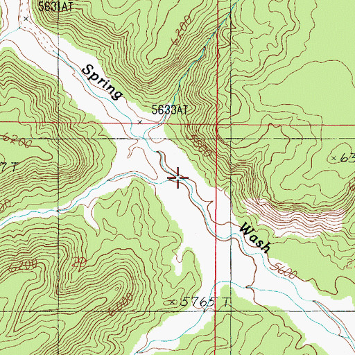 Topographic Map of Nephi Wash, UT
