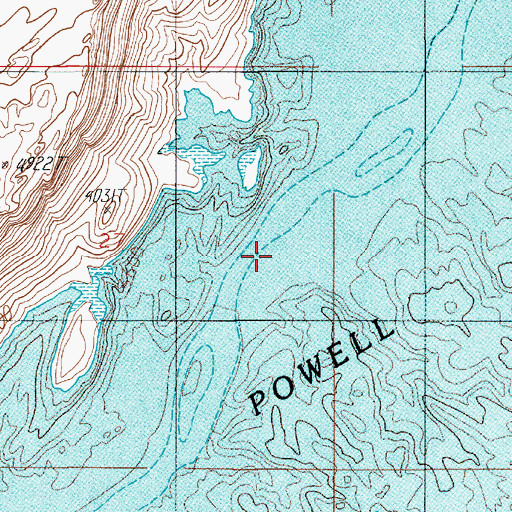 Topographic Map of Neskahi Wash, UT