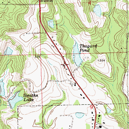 Topographic Map of Brantley Assembly of God Church, AL