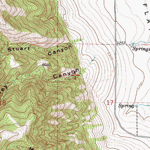 Topographic Map of New Quigley Canyon, UT