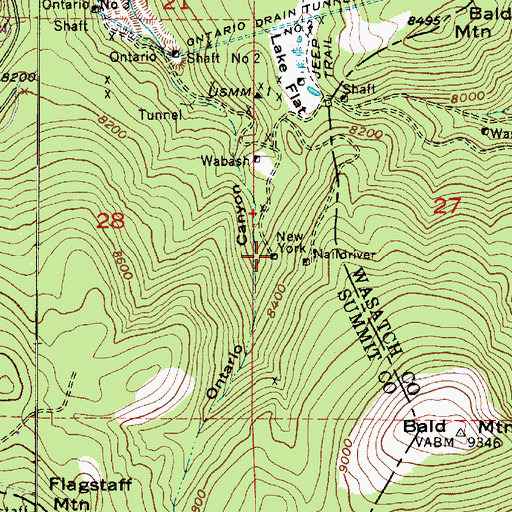 Topographic Map of New York, UT