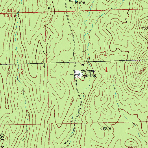 Topographic Map of Newels Spring, UT