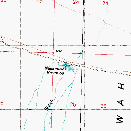 Topographic Map of Newhouse Reservoir, UT