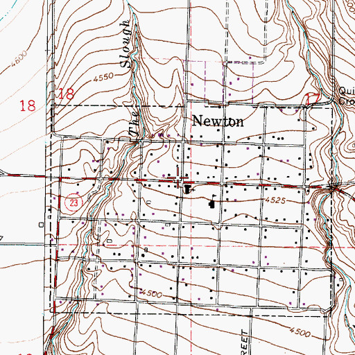 Topographic Map of Newton, UT
