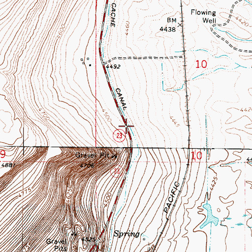 Topographic Map of Newton Branch West Cache Canal, UT