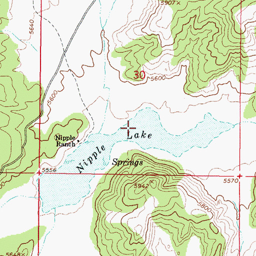 Topographic Map of Nipple Lake, UT
