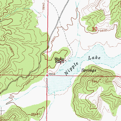 Topographic Map of Nipple Ranch, UT