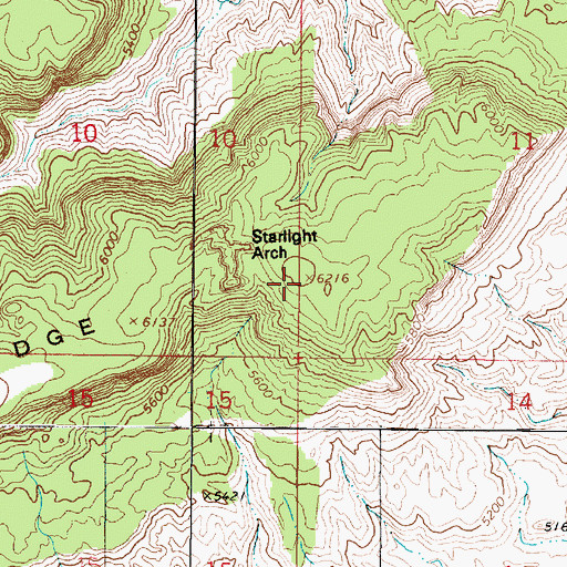 Topographic Map of No Mans Mesa, UT