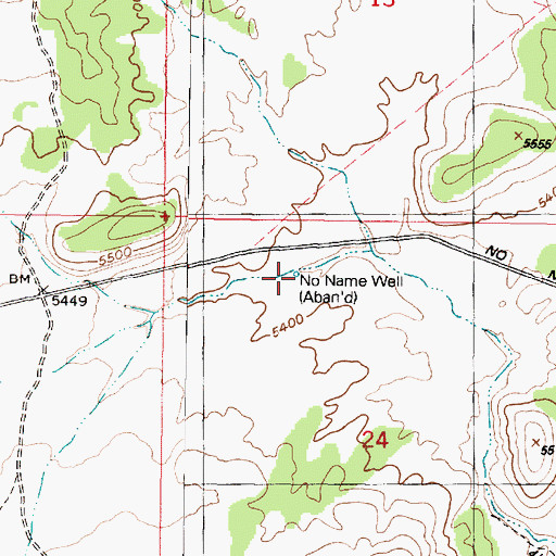 Topographic Map of No Name Well, UT