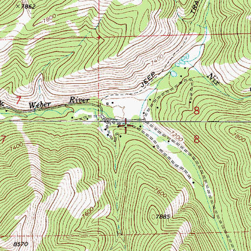Topographic Map of Nobletts Creek, UT
