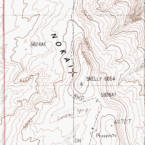 Topographic Map of Nokai Dome, UT