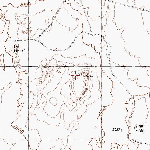 Topographic Map of Nokaito Bench, UT
