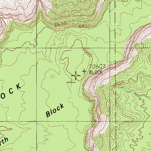Topographic Map of North Block, UT