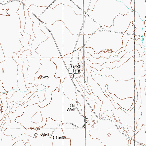 Topographic Map of North Boundary Butte Oil Field, UT