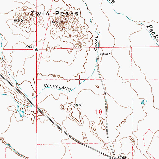 Topographic Map of North Branch Cleveland Canal, UT