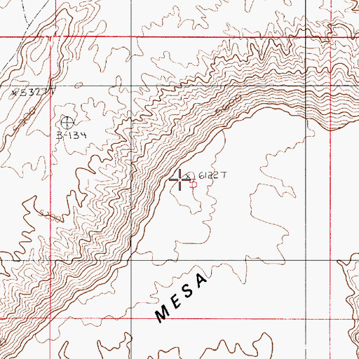 Topographic Map of North Caineville Mesa, UT