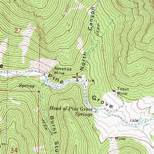 Topographic Map of North Canyon, UT