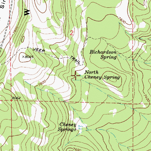 Topographic Map of North Cheney Spring, UT