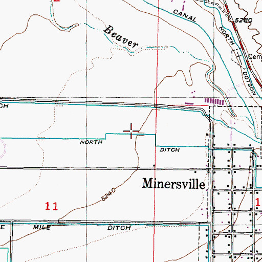 Topographic Map of North Ditch, UT