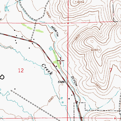 Topographic Map of North Ditch, UT