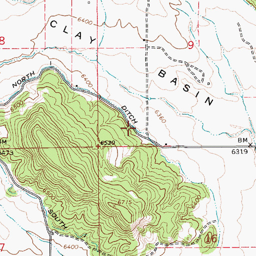 Topographic Map of North Ditch, UT