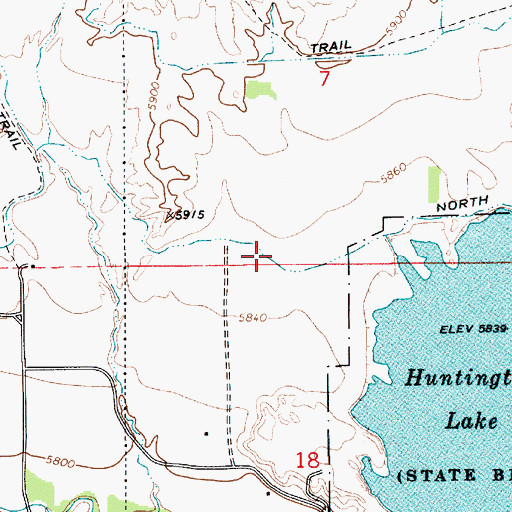 Topographic Map of North Ditch, UT