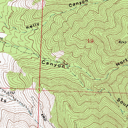 Topographic Map of North Fork Durse Canyon, UT