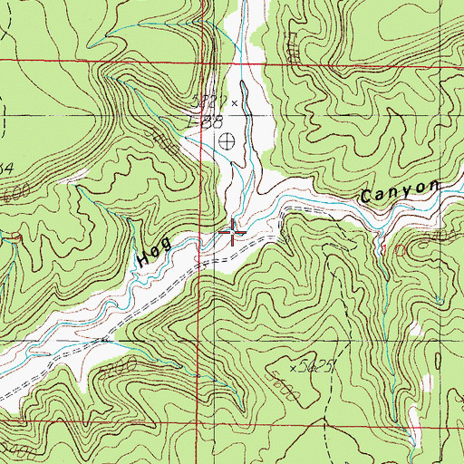 Topographic Map of North Fork Hog Canyon, UT