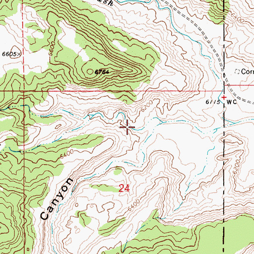 Topographic Map of North Fork Indian Canyon, UT