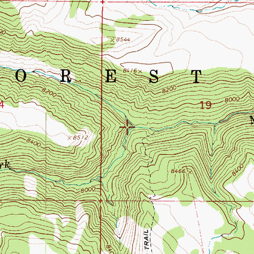 Topographic Map of North Fork Muddy Creek, UT