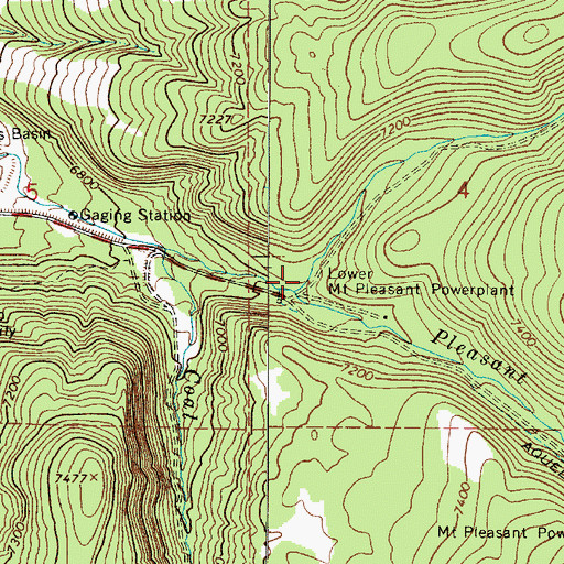 Topographic Map of North Fork Pleasant Creek, UT