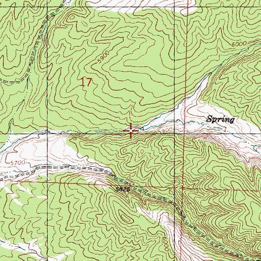 Topographic Map of North Fork Red Butte Creek, UT