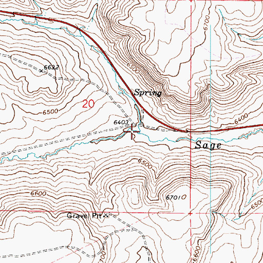 Topographic Map of North Fork Sage Creek, UT