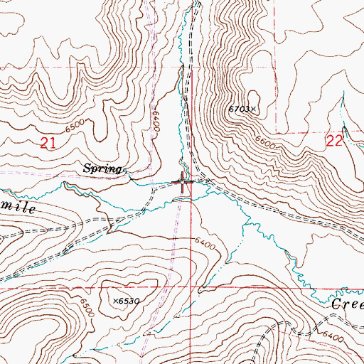 Topographic Map of North Fork Sixmile Creek, UT