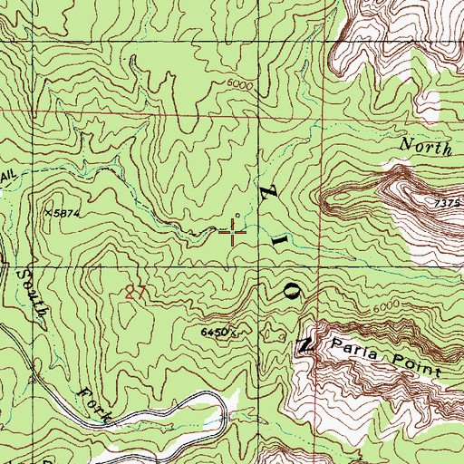 Topographic Map of North Fork Taylor Creek, UT