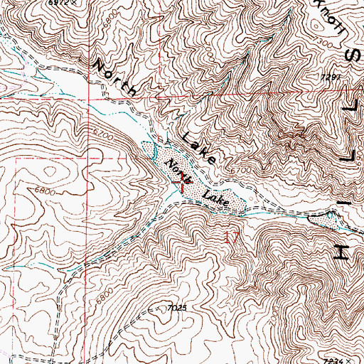 Topographic Map of North Lake, UT