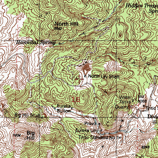Topographic Map of North Lily Shaft, UT